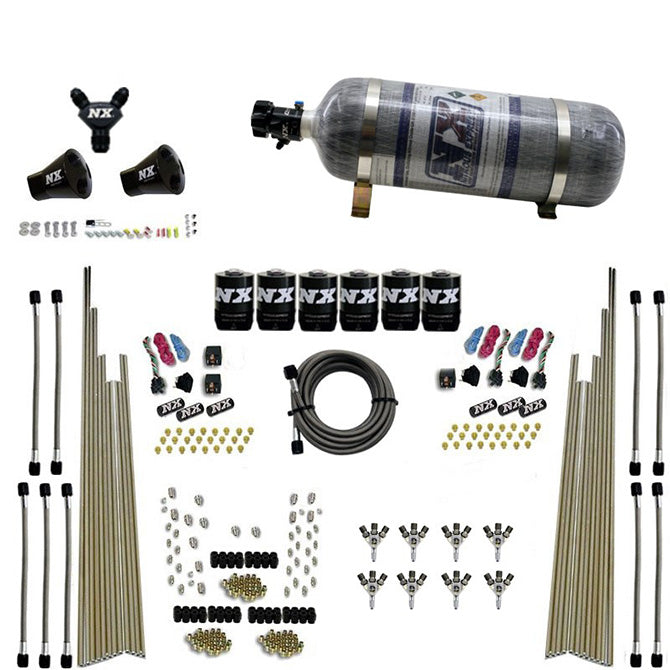Nitrous Express 8 Cyl Triple-D Dry Direct Port 3 Stage Dry 6 Solenoids Nitrous Kit