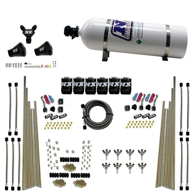Nitrous Express 8 Cyl Triple-D Dry Direct Port 3 Stage Dry 6 Solenoids Nitrous Kit
