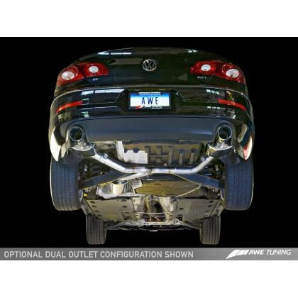 AWE Tuning VW CC Touring Edition Exhaust Dual Outlet - Diamond Black Tips