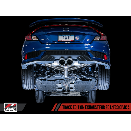 AWE Tuning 2016+ Honda Civic Si Track Edition Exhaust w/Front Pipe & Dual Diamond Black Tips