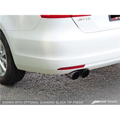 AWE Tuning MK6 Jetta TDI Touring Edition Exhaust - Diamond Black Tips