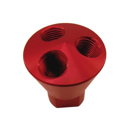 Nitrous Express 3 Port Showerhead Distribution Block - Red