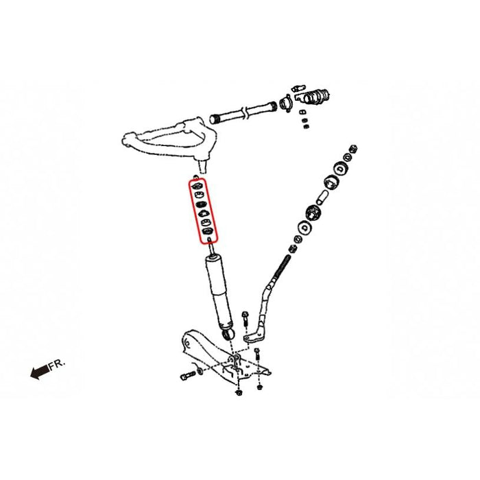 Hardrace Front Reinforced Strut Mount Toyota, Hiace, H200 04-