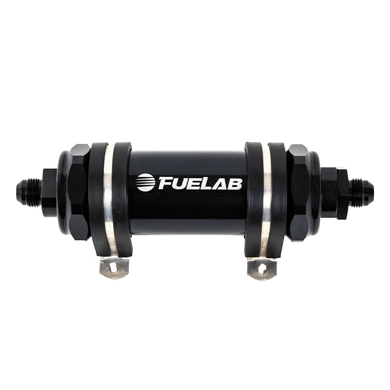 Fuel Lab In-Line Fuel Filter, Long with Integrated Check Valve 40 micron