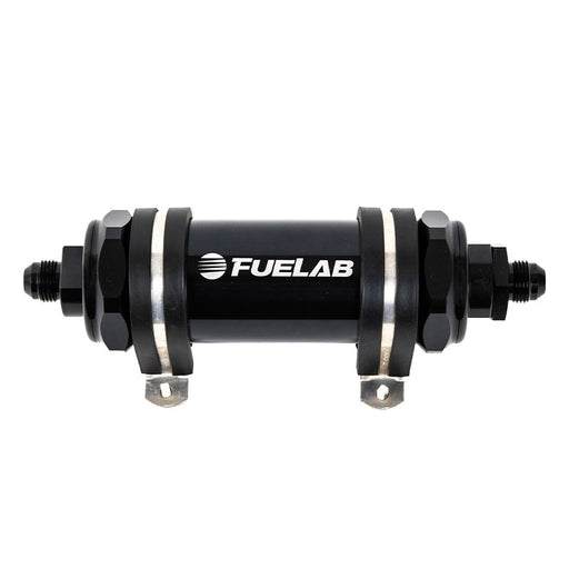 Fuel Lab In-Line Fuel Filter, Long with Integrated Check Valve 100 micron