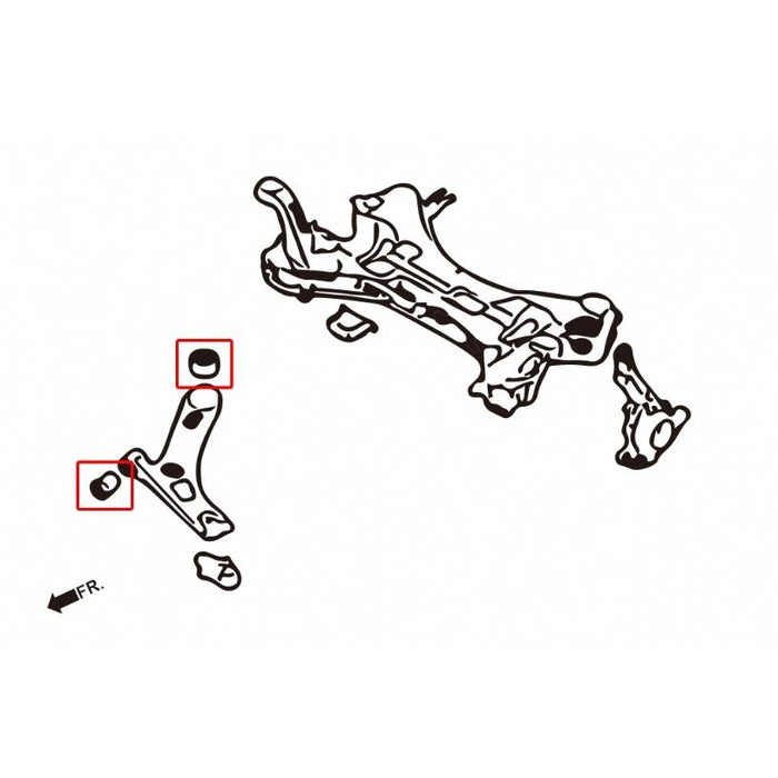 Hardrace Front Lower Arm Bush Set Hyundai, Kia, Carnival/Sedona, Santa Fe, Sonata, Sorento, Sportage, Lf 14-, 15-, Dm 12-, 3R