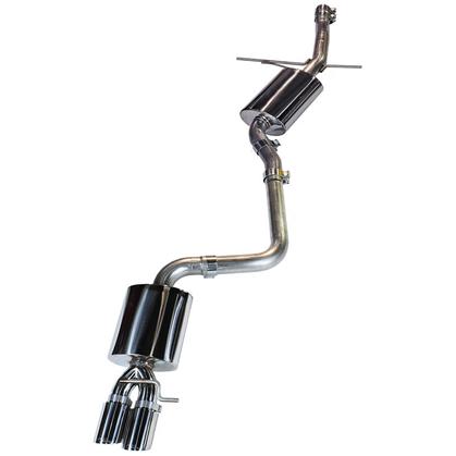 AWE Tuning Audi B8 A5 2.0T Touring Edition Exhaust - Dual Outlet Polished Silver Tips