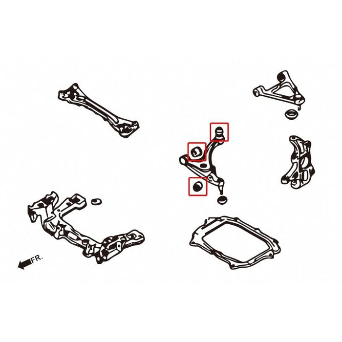 Hardrace Front Lower Arm Bush Kit Mazda, Rx8, Se3P 03-12