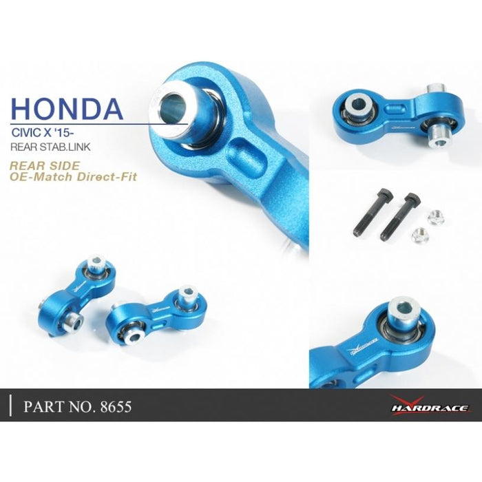 Hardrace Reinforced Fixed Sway Bar Link Honda, Civic, Fk8 Type-R, Fc, 17-