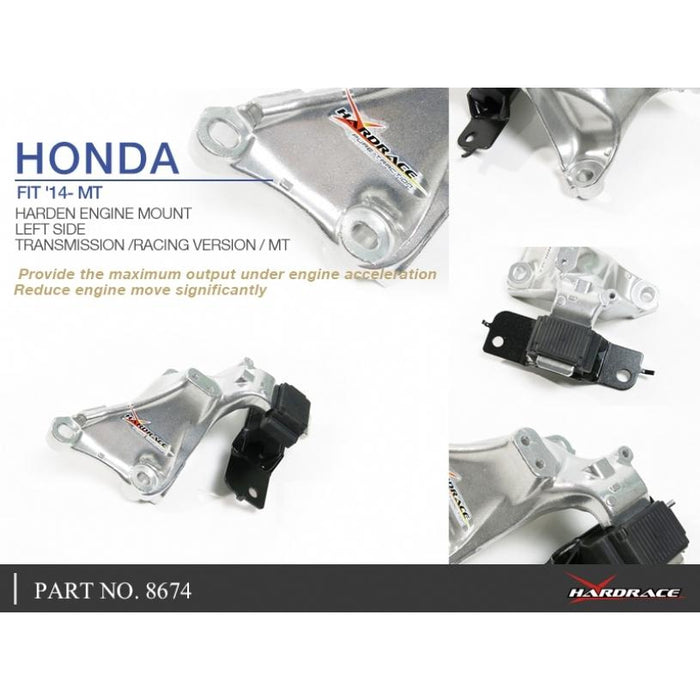 Hardrace Left Side Hardened Engine Mount (Transmission, Race Version) Honda, Jazz/Fit, Gk3/4/5/6