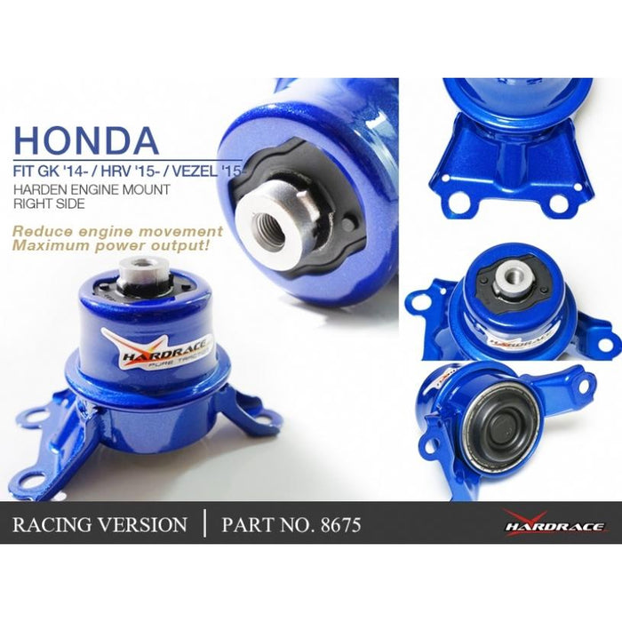 Hardrace Race Version Engine Mount (Right Side) Honda, Jazz/Fit, Hrv, 14-Present, Gk3/4/5/6