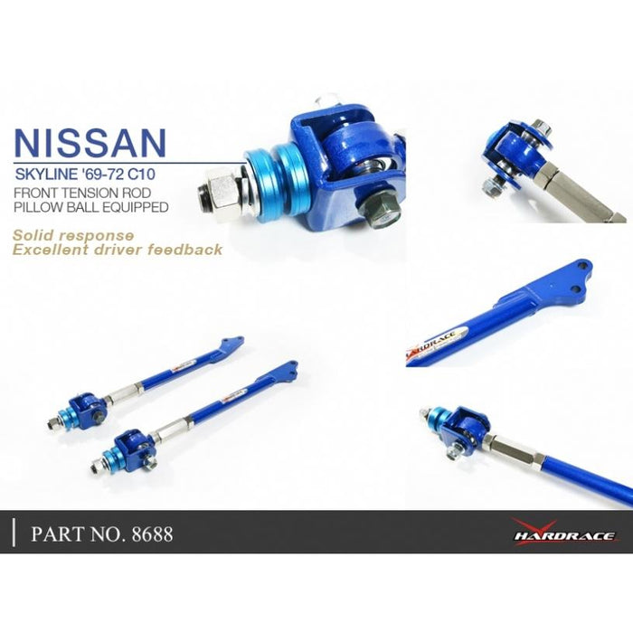 Hardrace Front Tension/Caster Rod Nissan, Skyline, C10 69-72