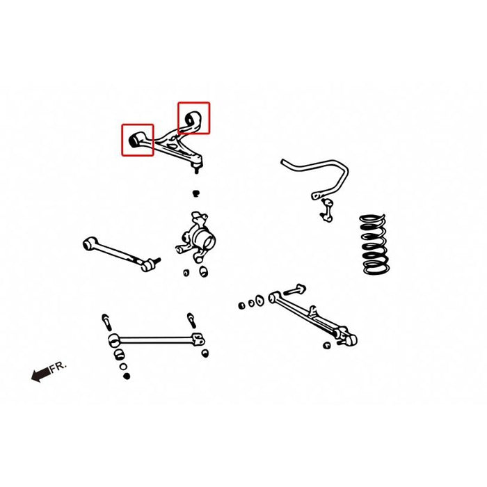 Hardrace Rear Upper Arm Bush Toyota, Lexus, Aristo, Crown, Gs, Sc, Supra, Jzs147 93-97, Z30 91-00, Jza80 93-02, Jzs 15# 9