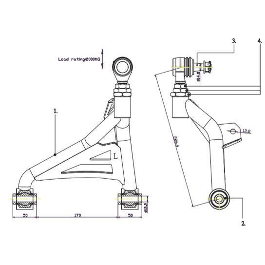 Hardrace Rear Upper Camber Kit Nissan, Fairlady Z, G Series, G35 (V35), G25/35/37 (V36), Z33 02-08, Z34 08-