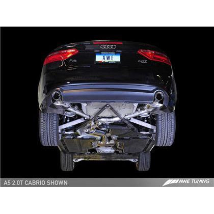 AWE Tuning Audi B8 A5 2.0T Touring Edition Exhaust - Dual Outlet Polished Silver Tips