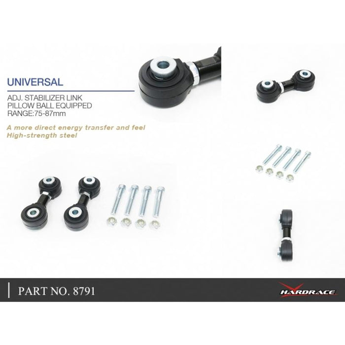 Hardrace Universal Adjustable Sway Bar Link Honda, Civic, Eg, Eh, Ej1/2, Ek3/4/5/9, Ej6/7/8/9, Em1