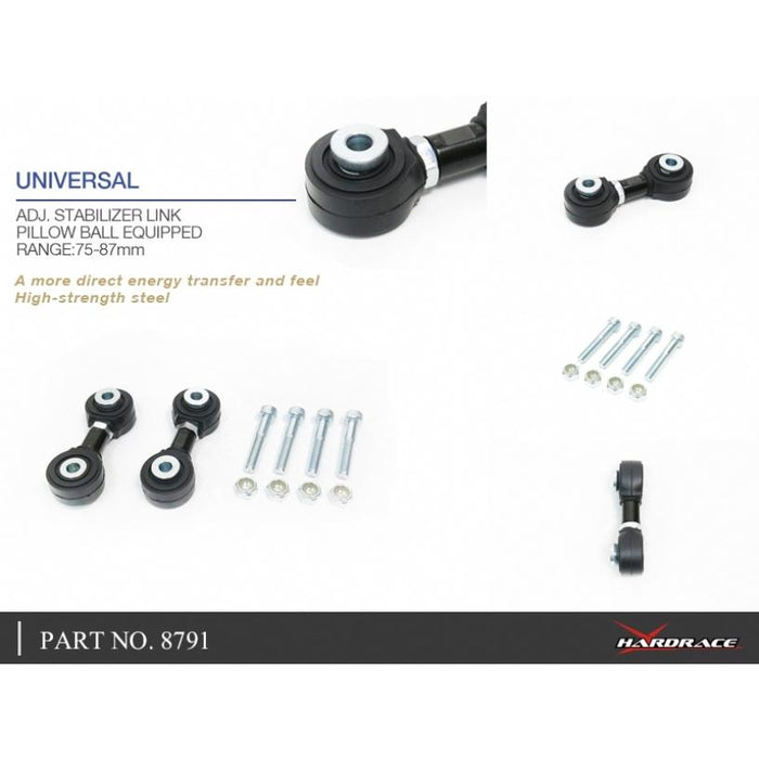 Hard Race Universal Adjustable Sway Bar Link Honda, Civic, Eg, Eh, Ej1/2, Ek3/4/5/9, Ej6/7/8/9, Em1
