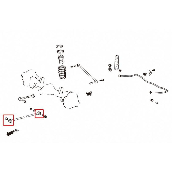 Hardrace Rear Lower Arm Front Side/Rear Side Bushing Toyota, Lexus, Land Cruiser, Lx, Lx450 J80 95-97, J100 98-07,