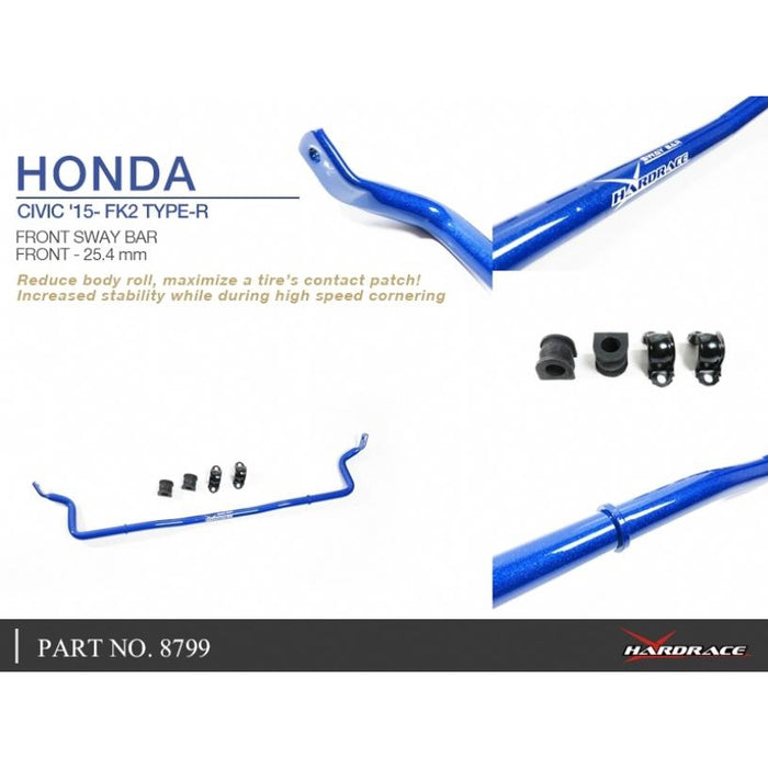 Hardrace Front Sway Bar Honda, Civic, Fk2 Type-R