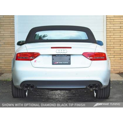 AWE Tuning B8 / B8.5 S5 Cabrio Touring Edition Exhaust - Non-Resonated - Diamond Black Tips