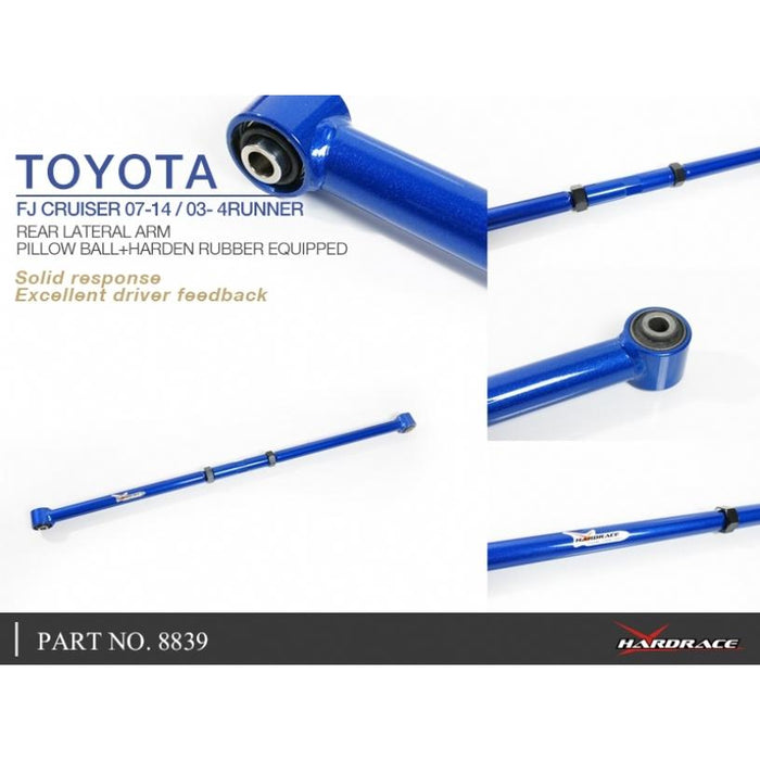 Hardrace Rear Lateral Arm (Pillow Ball+Hardened Rubber) Toyota, Lexus, 4Runner, Fj Cruiser, Gx, Land Cruiser Prado, J120 03-09, 2