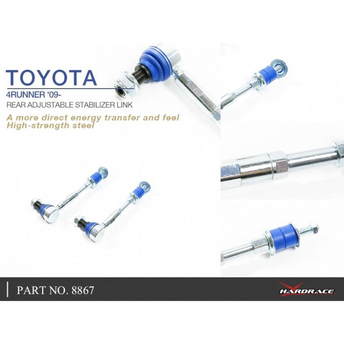 Hardrace Rear Adjustable Stabilizer Link Toyota, Lexus, 4Runner, Fj Cruiser, Gx, Land Cruiser Prado, J120 03-09, 07-16, J120 02