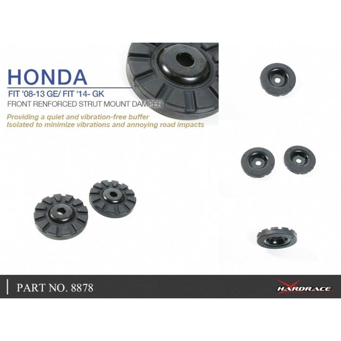 Hardrace Front Reinforced Strut Mount Damper Honda, City, Crz, Jazz/Fit, Hrv, Gd1/2/3/4, Zf1/2, 14-Present, Ge6/7/8/9,