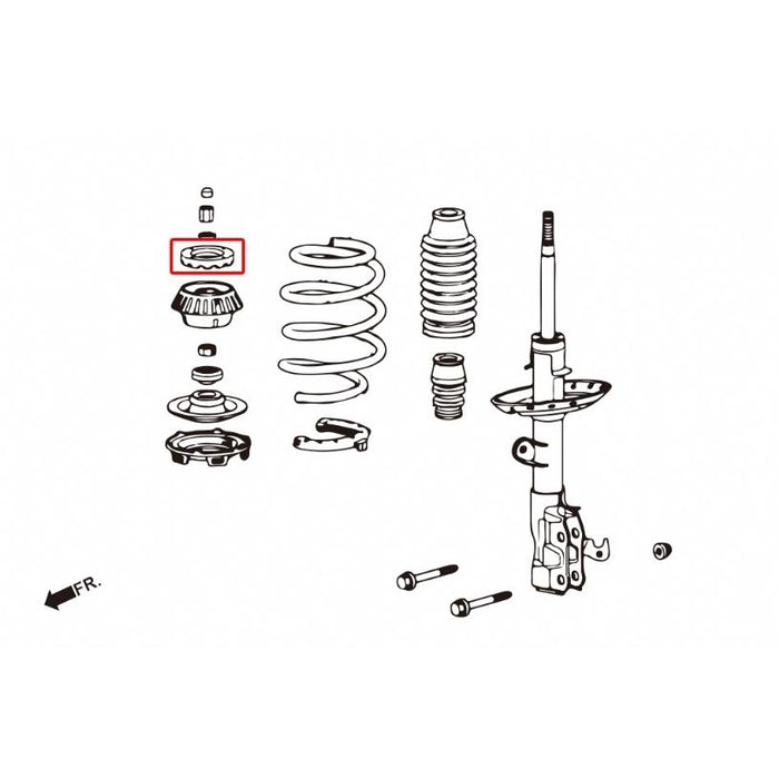 Hardrace Front Reinforced Strut Mount Damper Honda, City, Crz, Jazz/Fit, Hrv, Gd1/2/3/4, Zf1/2, 14-Present, Ge6/7/8/9,
