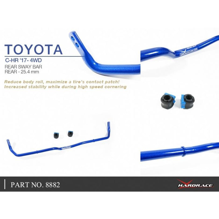 Hardrace Rear Sway Bar Toyota, Chr, Corolla/Altis/Auris, Prius, 17-Present, Auris E210 18-, Xw50 15-Present 4Wd