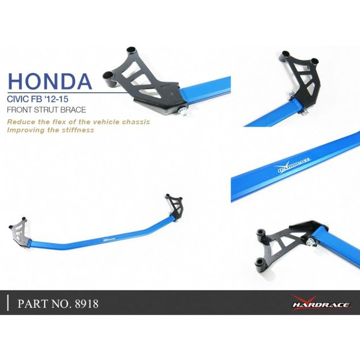 Hard Race Front Strut Bar Honda, Civic, Fg, Fb