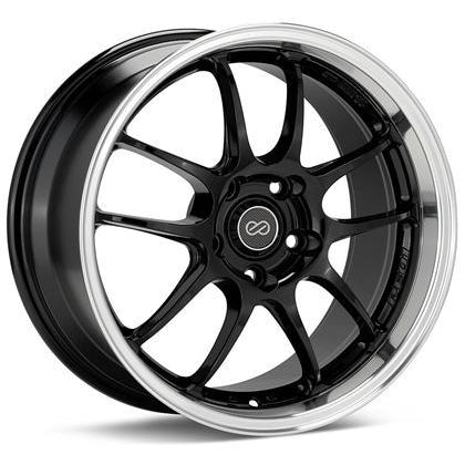 Enkei PF01SS 17x9 5x114.3 48mm Offset 75mm Bore Diameter White with Machined Lip Wheel