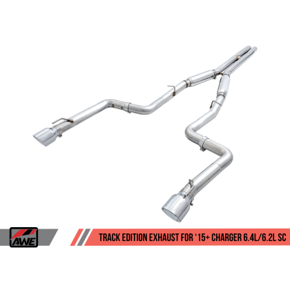 AWE Tuning 2015+ Dodge Charger 6.4L/6.2L Supercharged Track Edition Exhaust - Chrome Silver Tips