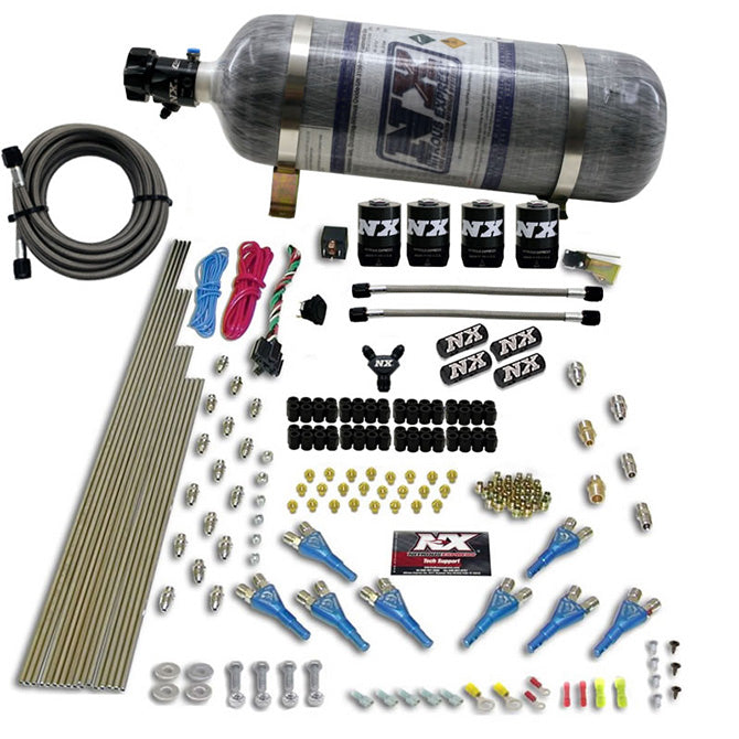 Nitrous Express 8 Cyl Shark Direct Port 4 Solenoids Nitrous Kit (200-600HP) w/o Bottle