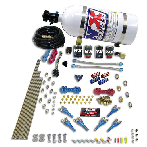 Nitrous Express Pro-Shk/Alc 4 Solenoids Nitrous Kit (250-650HP) w/o Bottle
