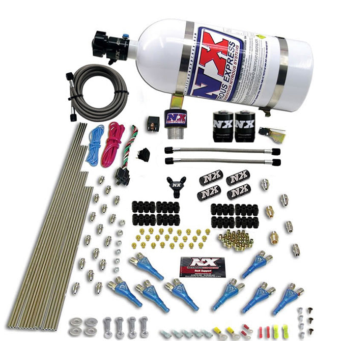 Nitrous Express Pro-Shk/Gas 2 Fuel 1 Supershark Solenoid Nitrous Kit (200-600HP) w/o Bottle
