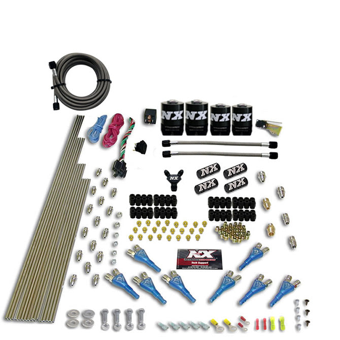 Nitrous Express 8 Cyl Shark Direct Port 4 Solenoids Nitrous Kit (200-600HP)