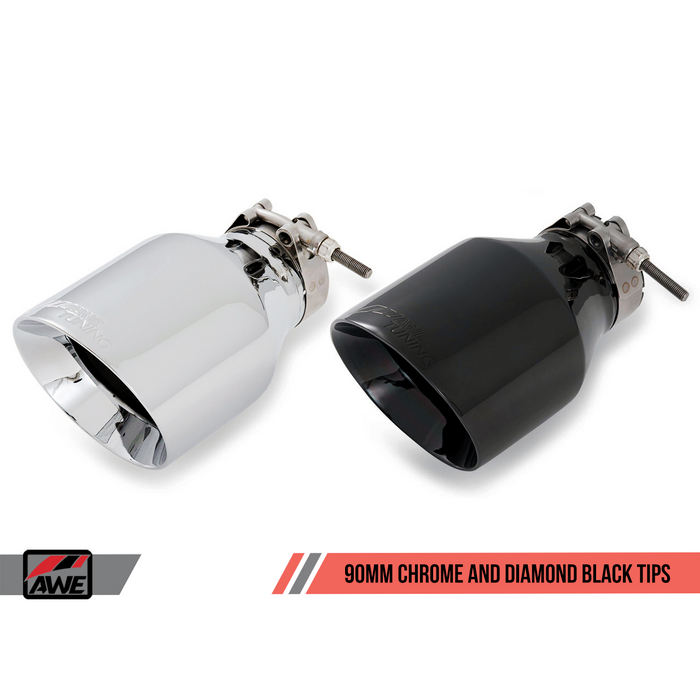 AWE Tuning Audi B9 S5 Sportback Touring Edition Exhaust - Non-Resonated (Silver 90mm Tips)