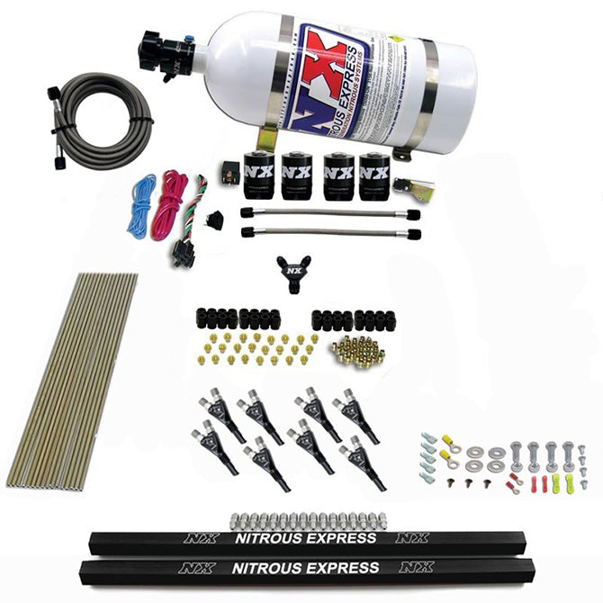  Nitrous Express Pro-Shk/Gas 4 Solenoids Nitrous Kit (250-650HP) w/Rails w/o Bottle