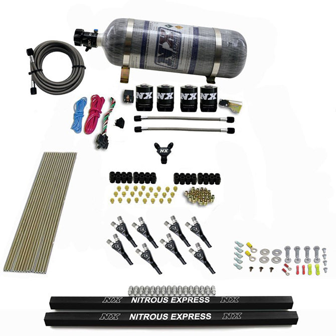  Nitrous Express Pro-Shk/Gas 4 Solenoids Nitrous Kit (250-650HP) w/Rails w/o Bottle
