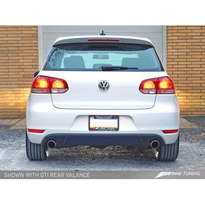 AWE Tuning Golf TDI (GTI Style) Performance Exhaust - Polished Silver Slash Cut Tips