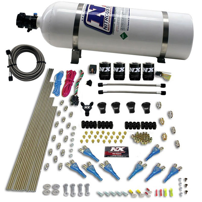 Nitrous Express Pro-Shk/Gas Nitrous Kit (200-600HP) 4 Solenoids w/o Bottle