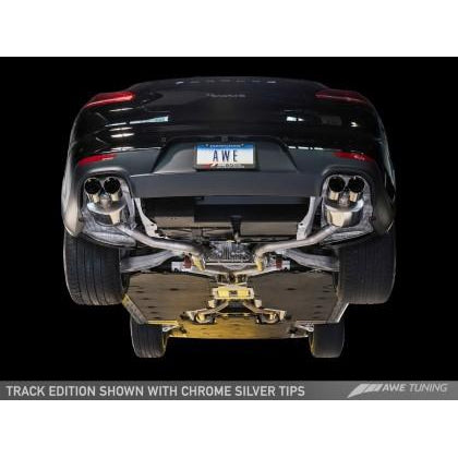 AWE Tuning Panamera 2/4 Track Edition Exhaust (2014+) - w/Chrome Silver Tips