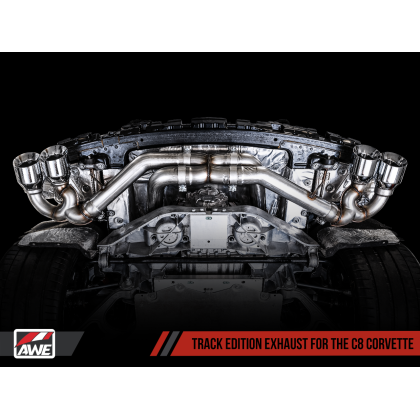 AWE Tuning 2020 Chevrolet Corvette (C8) Track Edition Exhaust - Quad Diamond Black Tips