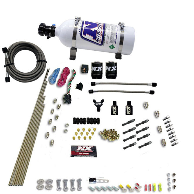 Nitrous Express 8 Cyl Dry Direct Port 2 Solenoids Nitrous Kit (200-600HP) w/o Bottle