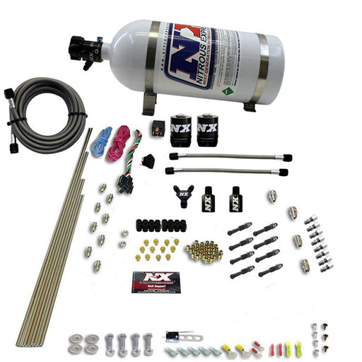 Nitrous Express 8 Cyl Dry Direct Port 2 Solenoids Nitrous Kit (200-600HP) w/o Bottle