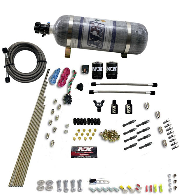 Nitrous Express 8 Cyl Dry Direct Port 2 Solenoids Nitrous Kit (200-600HP) w/o Bottle