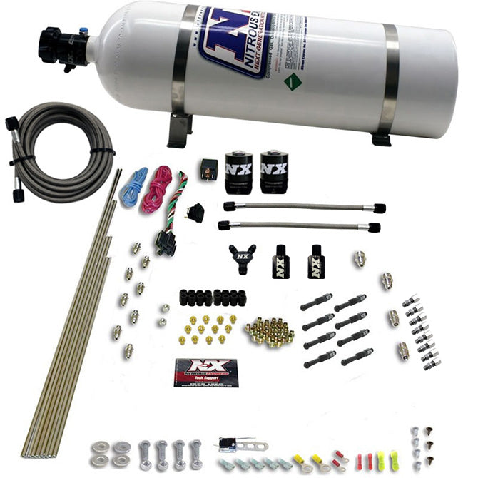 Nitrous Express 8 Cyl Dry Direct Port 2 Solenoids Nitrous Kit (200-600HP) w/o Bottle