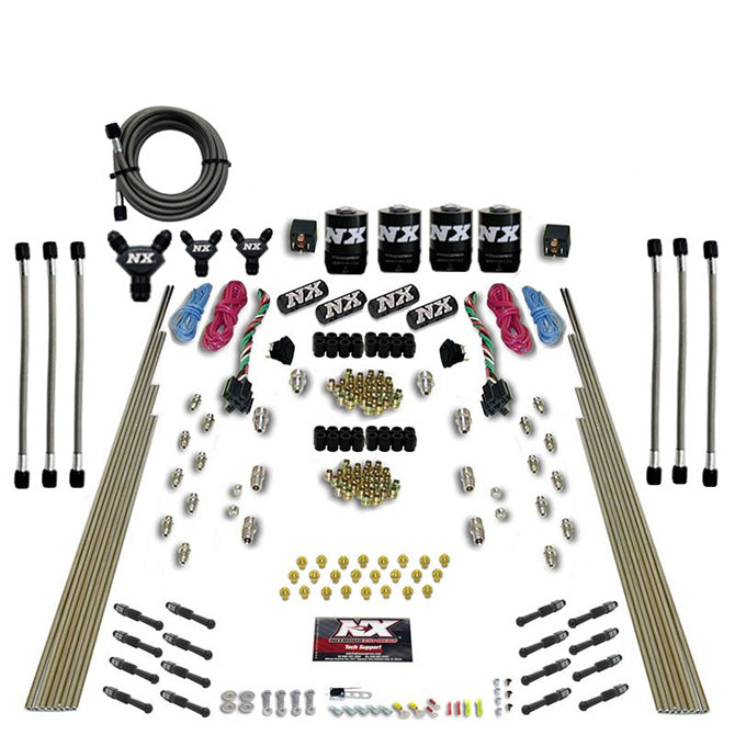 Nitrous Express 8 Cyl Dry Direct Port Dual Stage 4 Solenoids Nitrous Kit (200-600HP)
