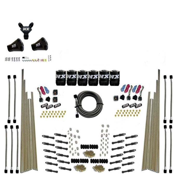 Nitrous Express 8 Cyl Dry Direct Port Three Stage 6 Solenoids Nitrous Kit (200-600HP)