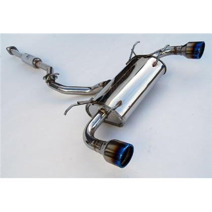 Invidia Subaru BRZ / Scion FRS Q300 w/ Rolled Titanium Tips Cat- Back Exhaust (Blue Edge)